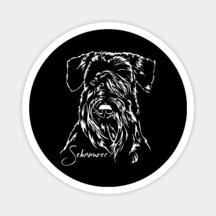 Proud Schnauzer dog portrait Magnet